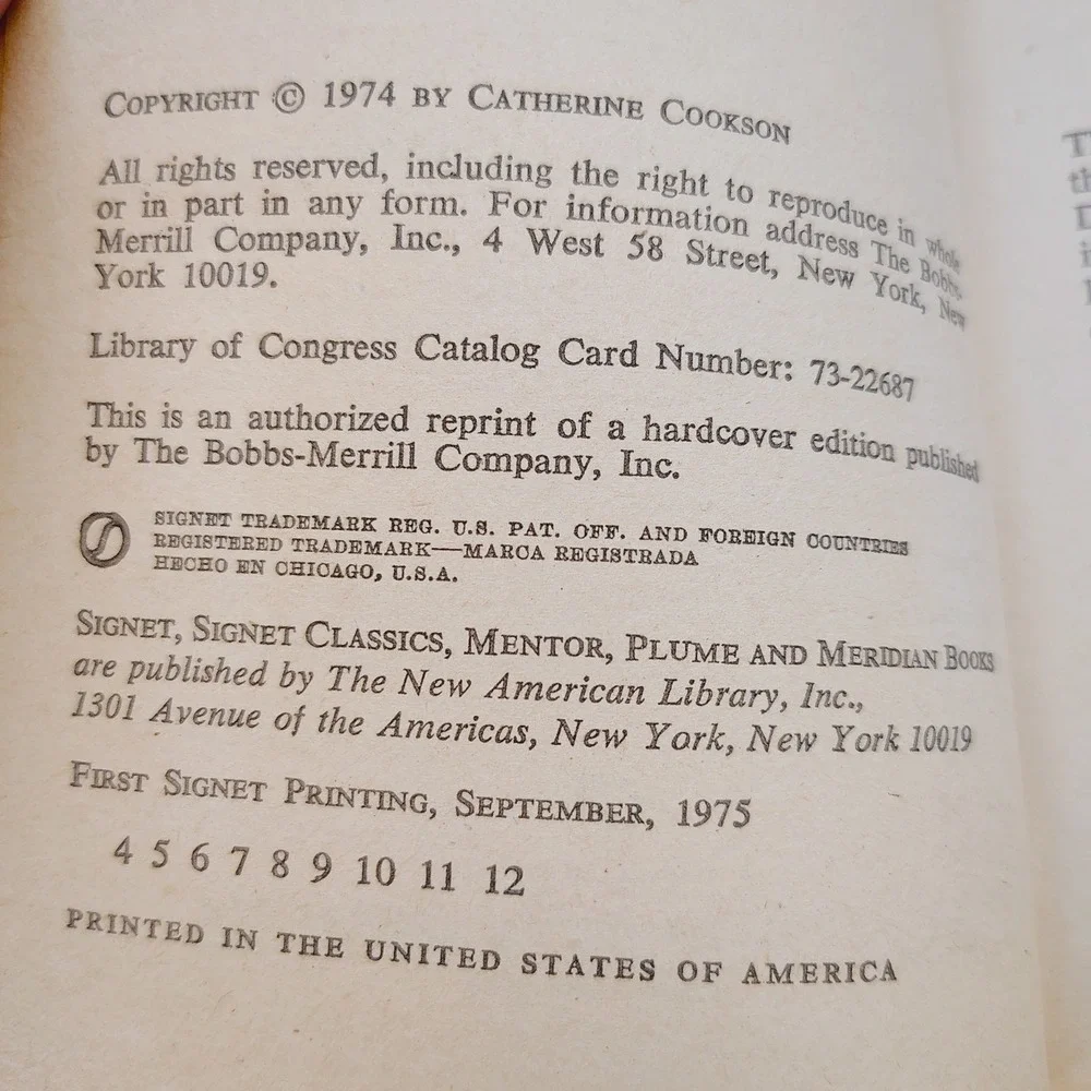 Our John Willie Catherine Cookson 1975 Vintage Paperback‎ - Bookworm FLAW